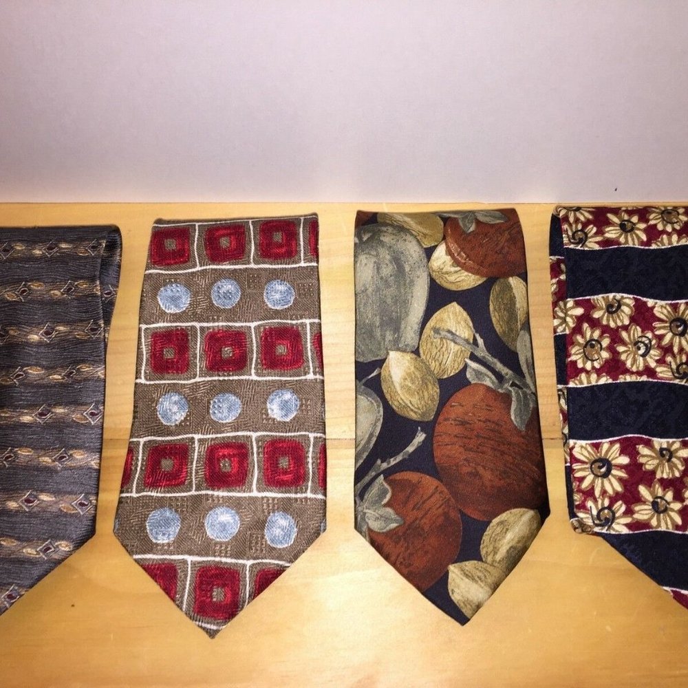 100% Silk Ties for Men - lot of 4